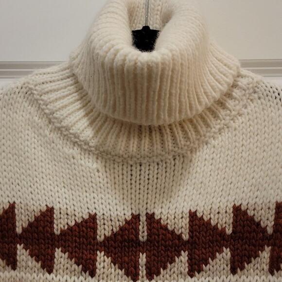 NWT Anthro/Elsamanda Alpaca Blend Southwestern Turtleneck Sweater, M - Picture 3 of 9